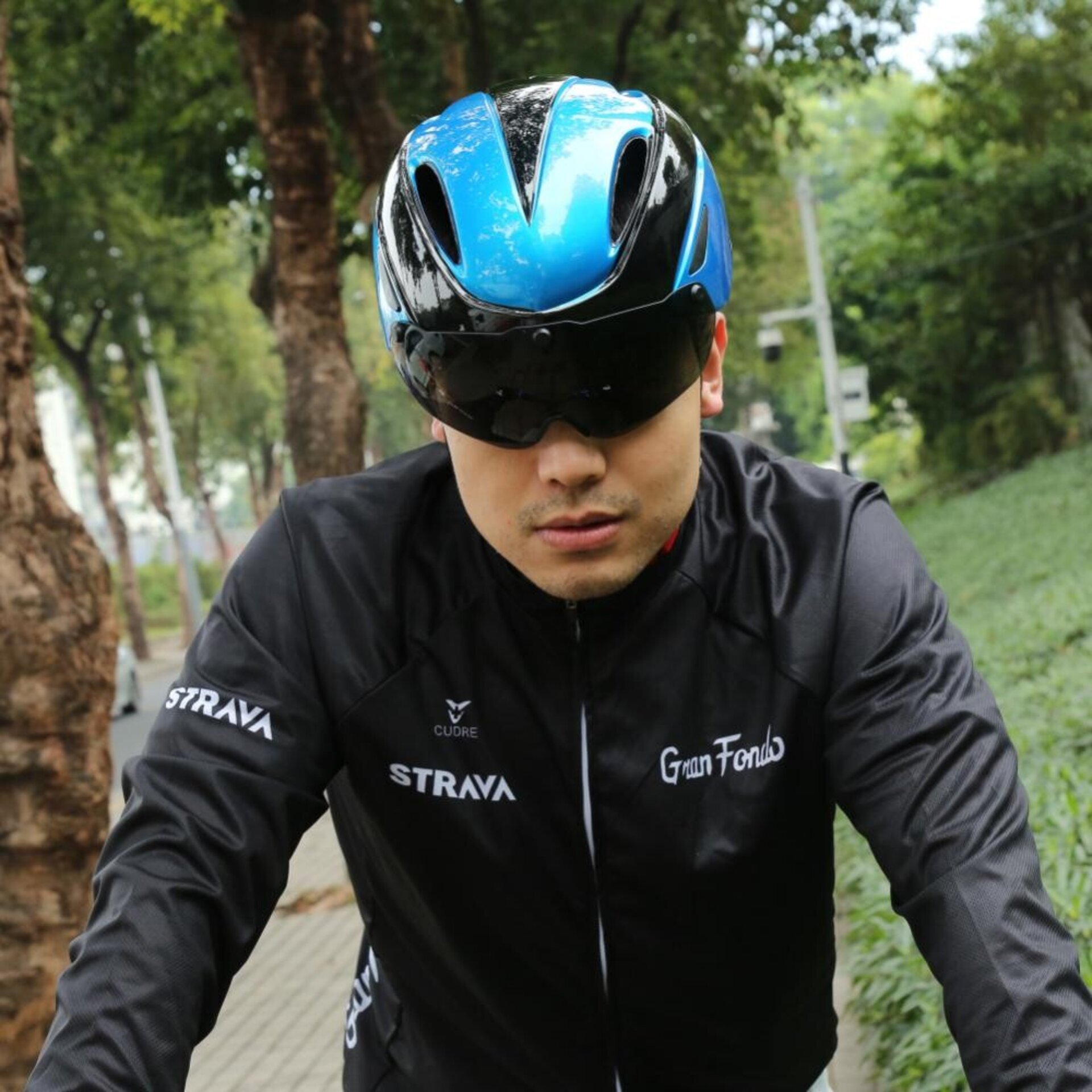 Casco de ciclismo de montaña y carretera, gafas magnéticas extraíbles, N /gorra - 3
