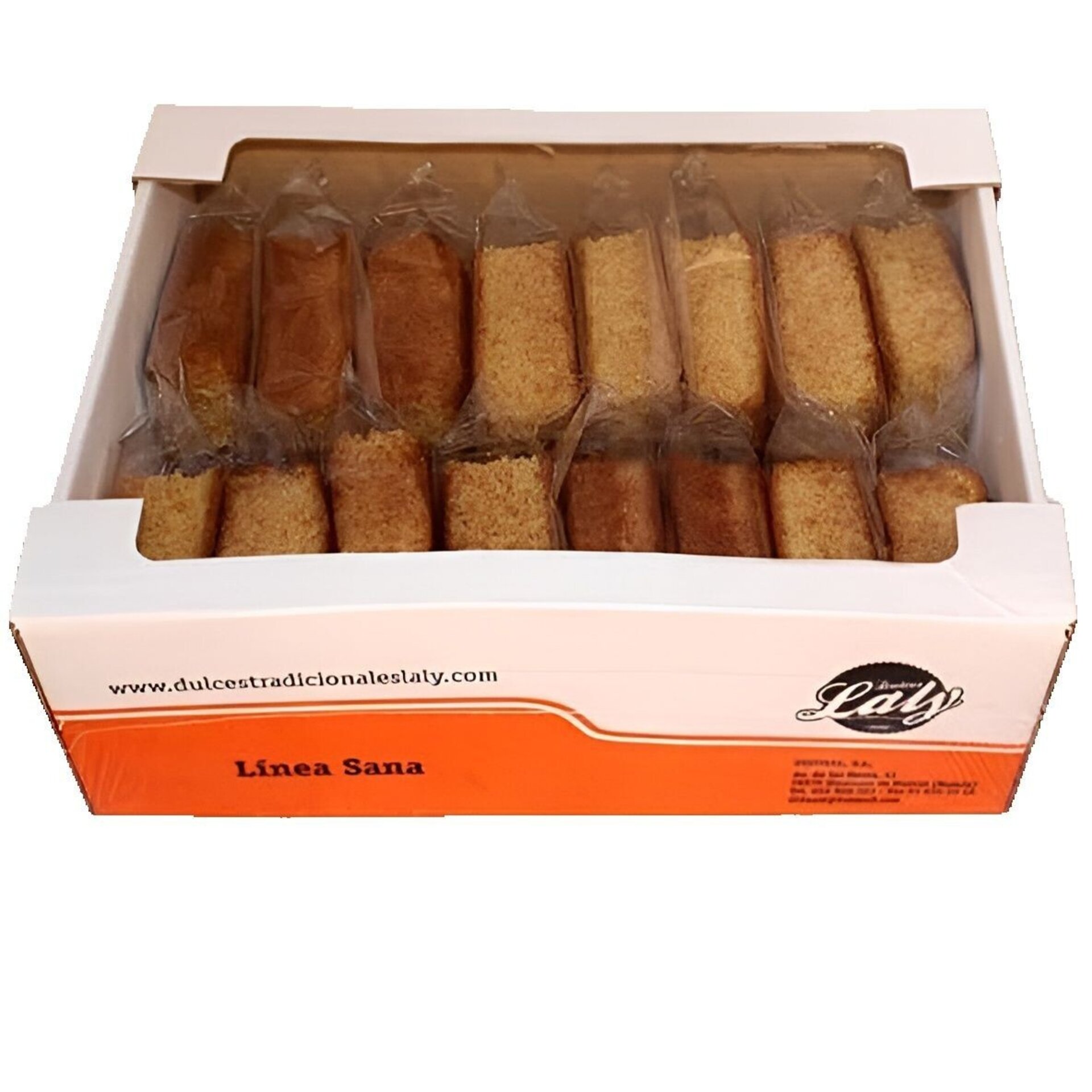 Bizcocho Artesano Laly de Naranja (Pack 30 uds)  Sin Azúcar y Sin Lactosa | 2 K - 3