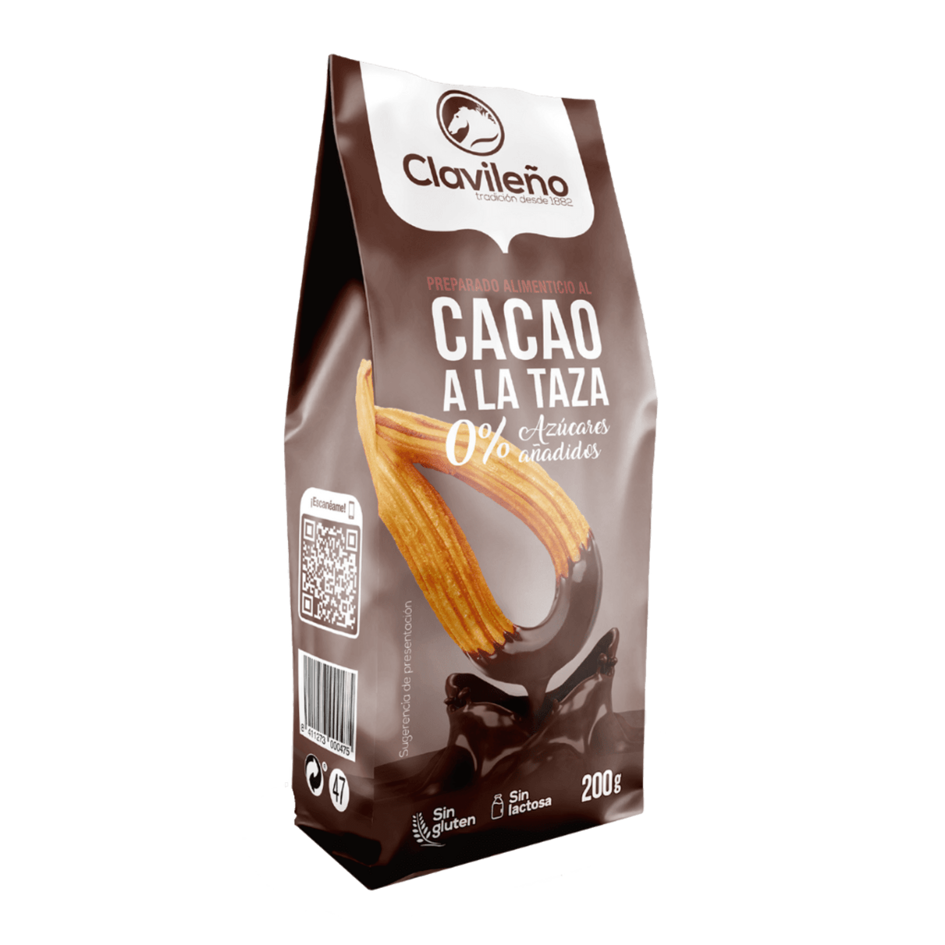 Chocolate a la Taza Clavileño 0% Azúcares Añadidos - Pack 3x200g - 2