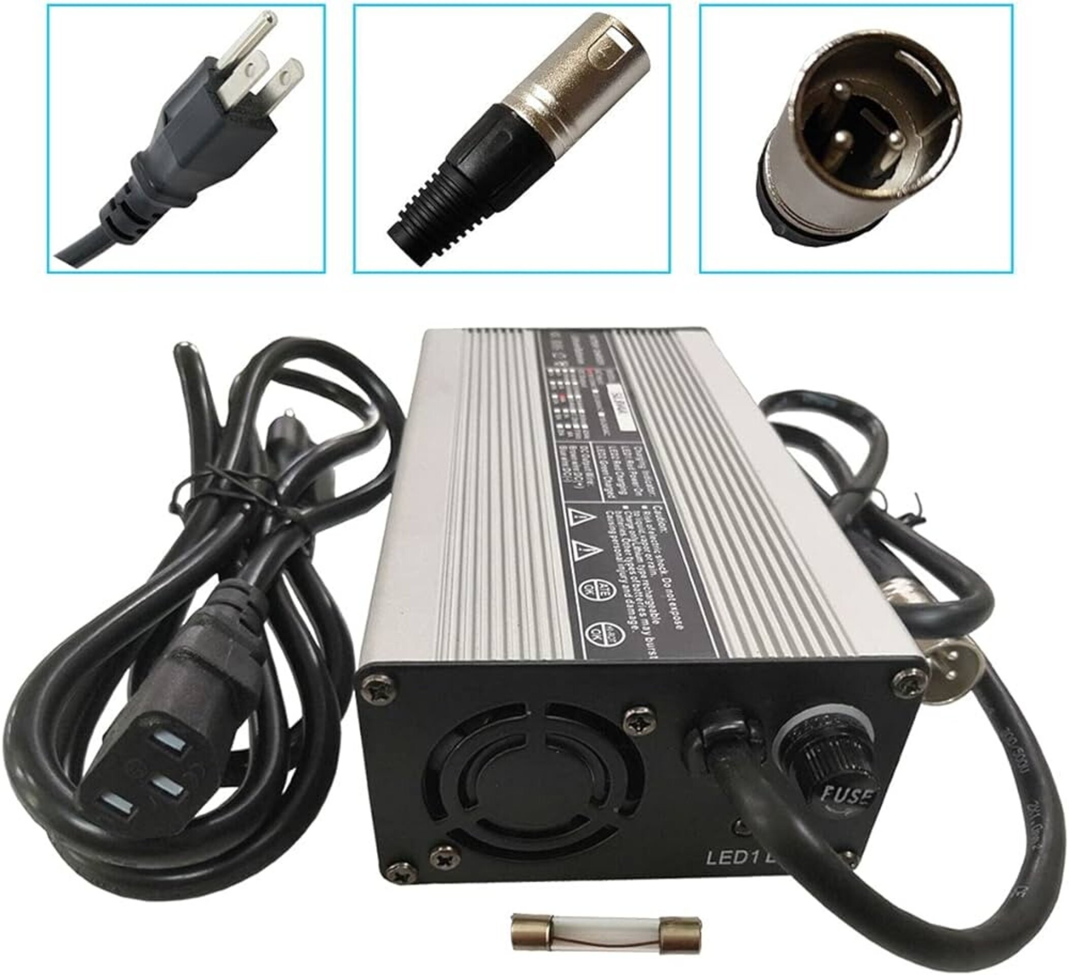 Cargador DE BATERIAS 48v para BATERIAS DE Litio - 3