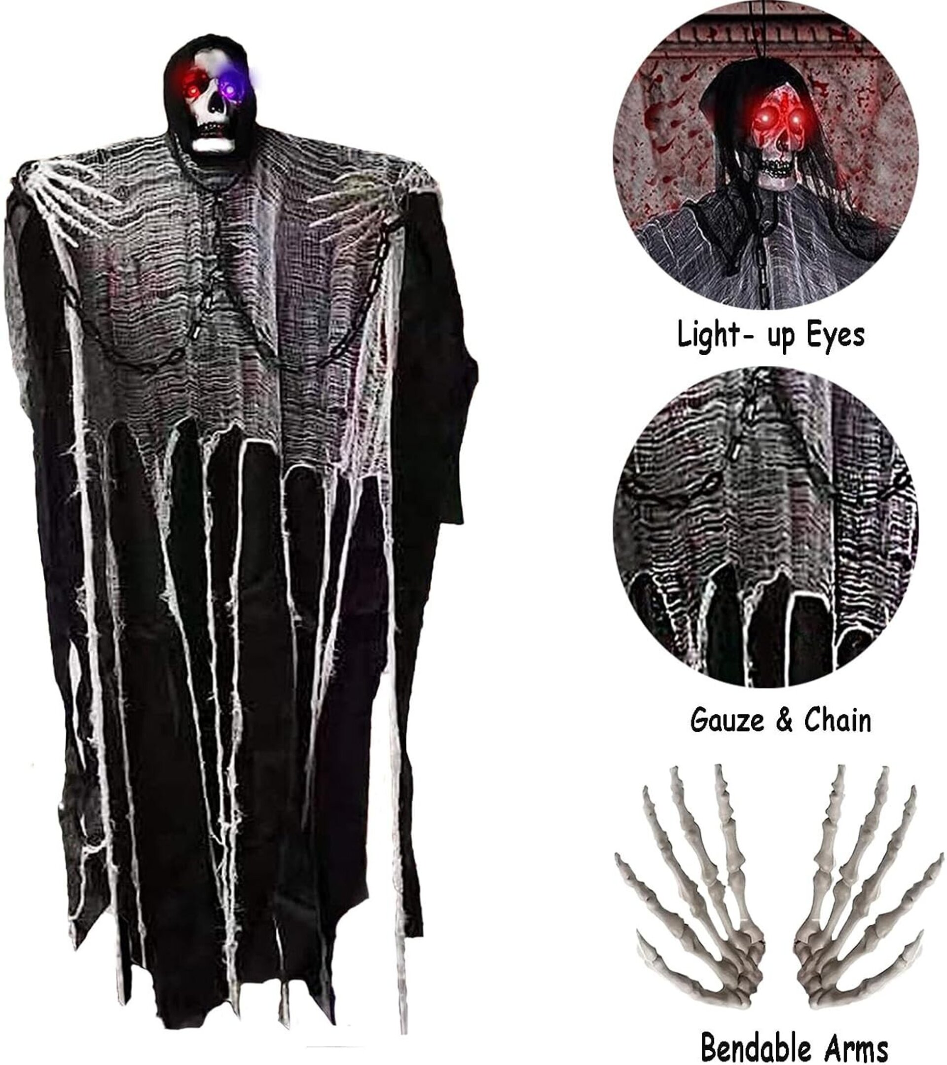 Fantasma Colgante de Halloween,130CM - 2