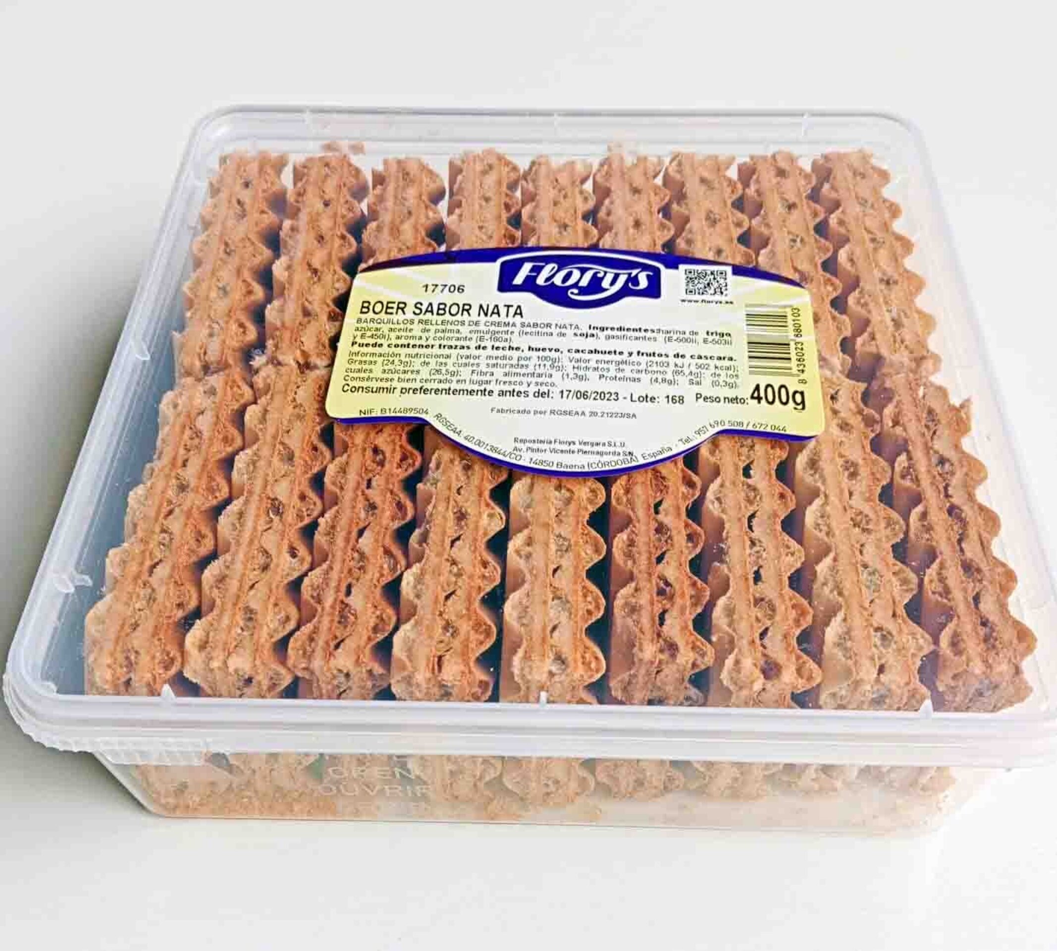 GALLETA Rizada Nata Wafer Tupper - Caja de 12 Unidades de 400 gramos - 2