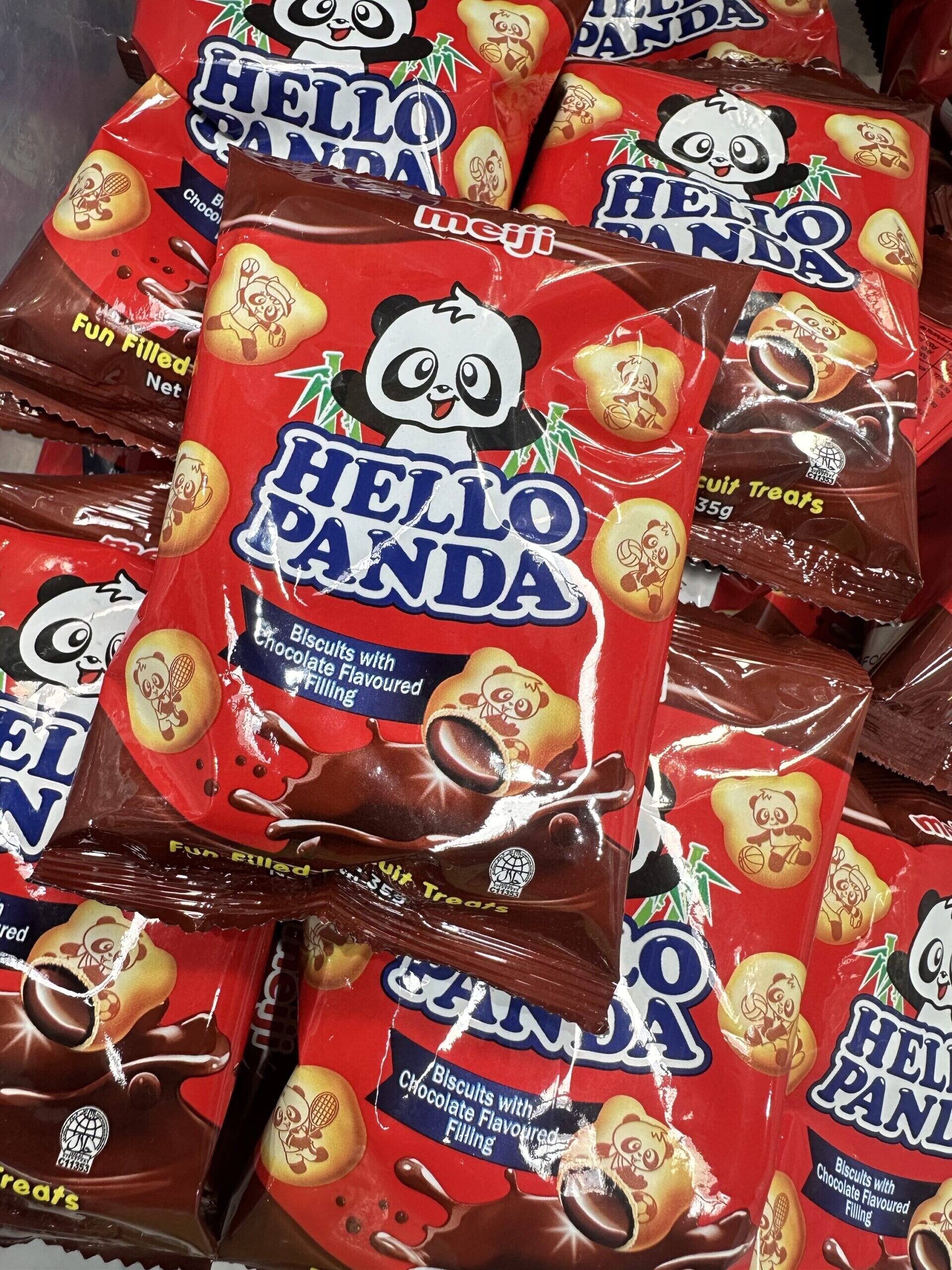 caja de 24  bolsitas galletas Hello Panda rellenas chocolate - 2