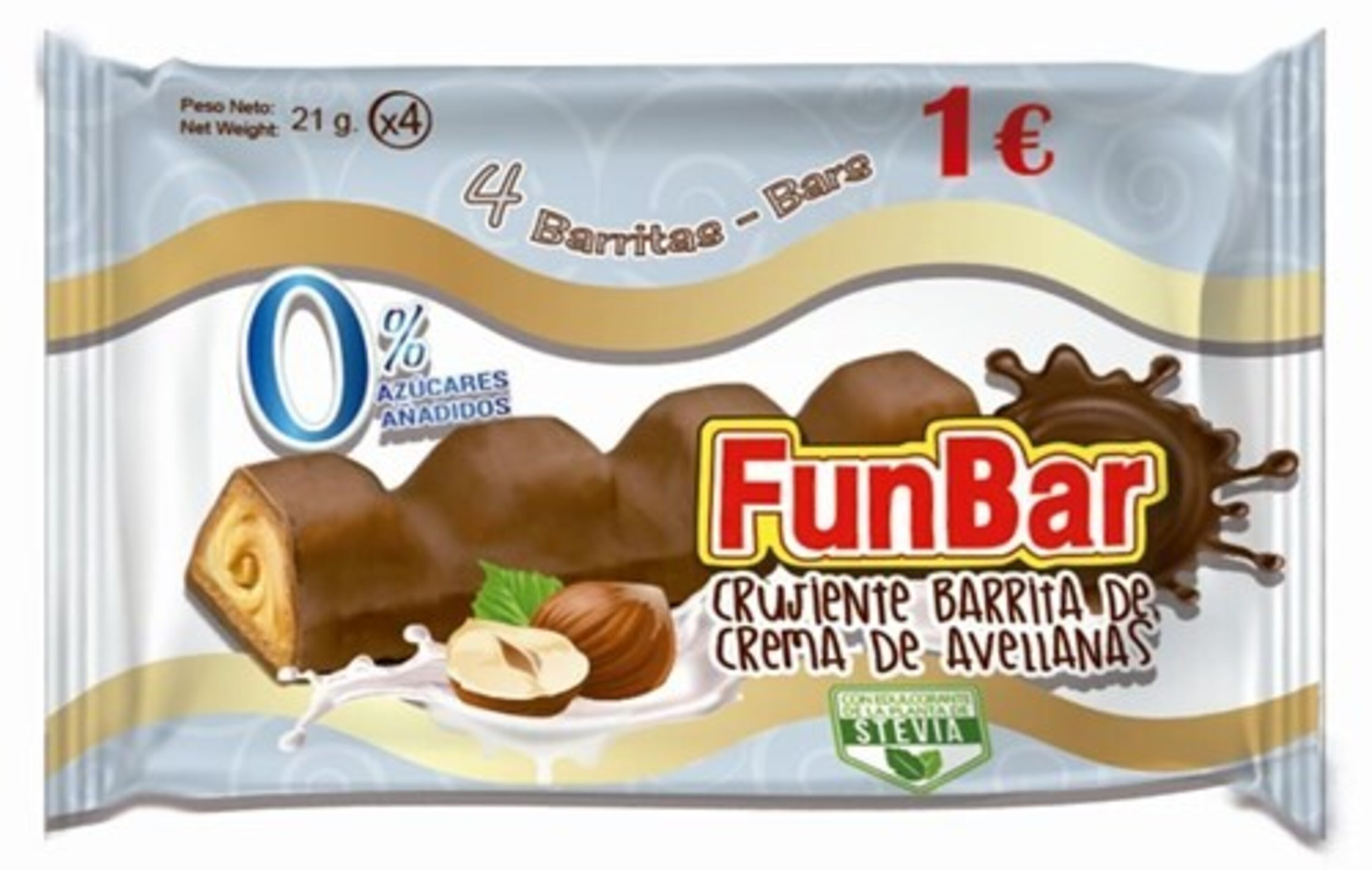 Galletas Chocolate Funbar Pack sin Azúcar 18 Unidades de 84gr - 3